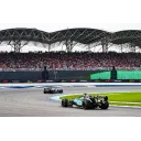 Max Verstappen and George Russell