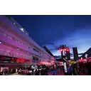 The Paddock at dusk prior to the F1 Grand Prix of Las Vegas